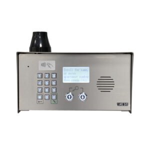 Multi Resident 4G Cellular Callbox w/LCD Screen, Stainless Steel Pedestal Callbox with Key
