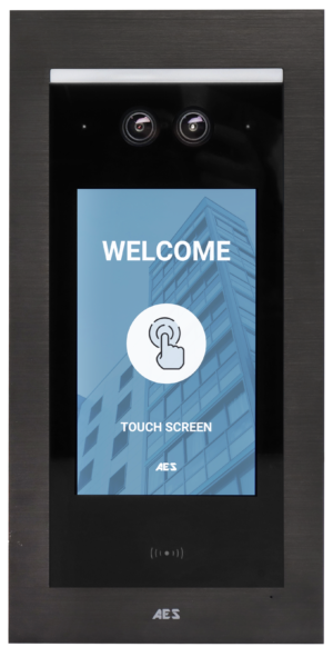 Multi Resident IP Video Callbox w/Touchscreen, Powder Coat Imperial. Ethernet Ready. (Vert