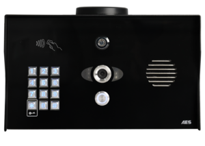 1 button Opyn Pro IP Video Callbox Powder Coat Pedestal with Keypad and Prox 125k Reader i