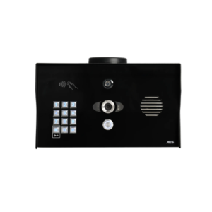 1 button Opyn Pro IP Video Callbox Powder Coat Pedestal with Keypad and Prox 125k Reader i