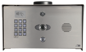 1 button Opyn Pro IP Video Callbox Stainless Steel Pedestal with Keypad and Prox 125k Read