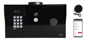 1 button Prime EDGE 4G Cellular Powder Coat Pedestal Callbox with Keypad and Prox 125k Rea